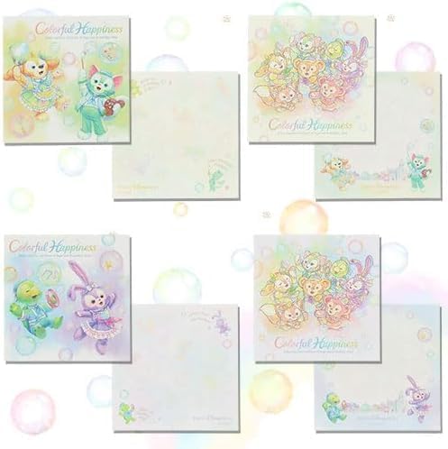 Amazon.co.jp: メモ 4個 ダッフィー＆フレンズ 20周年 カラフル