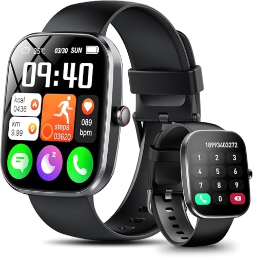Reloj Inteligente Hombre Mujer, 1.91'HD Smartwatch con Llamadas Bluetooth, IP68 Smart Watch con 112+ Deportivos Modos Podómetro Pulsómetro Monitor de Sueño, Pulsera Actividad para Android iOS