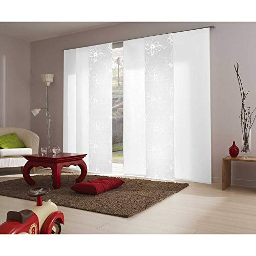 madecostore Panneau Japonais Tamisant Dévoré Fleurs L.45cm x H.260cm Cover