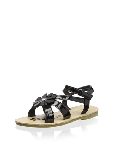 Laura Ashley Girl's LA31116 (Toddler/Little Kid) Black Patent 8 Toddler M