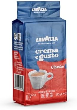Lavazza Crema E Gusto Ground Coffee Blend, Espresso Dark Roast, 250 g Brick - Authentic Italian, Blended And Roasted in Italy, Non GMO, Full bodied with rich aftertaste — view 8
