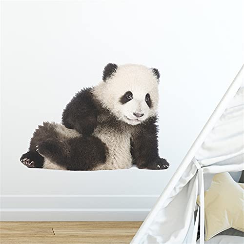 Super Cute Lifelike Panda Wall Decals Animal Wall Stickers Bedroom Living Room Tv Wall Door Decor Murals (Cute Lifelike Panda 2) #TOP6