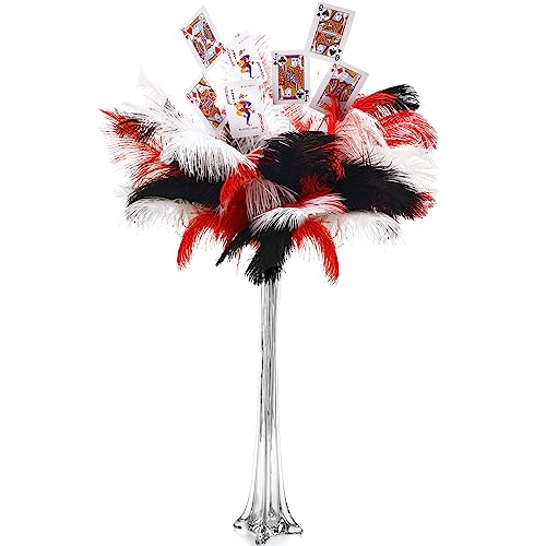 Giegxin 30 Pcs Natural Ostrich Feather Making Kit Casino Theme