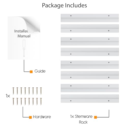 Rustic State ZIMAY196 Vigo 4 Sectional Adjustable Under Cabinet Stemware Rack thumb #6