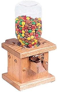 Wooden Candy Dispenser, Handmade Amish Antique Gumball Machine For Skittles, Reeses Pieces, Valentines