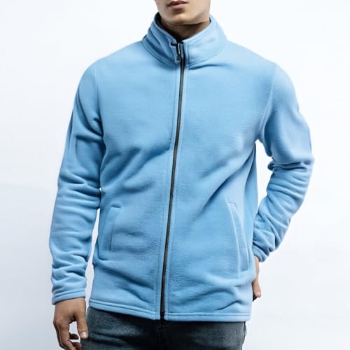Chaqueta de forro polar con cuello alto aislante y estilo simple 3