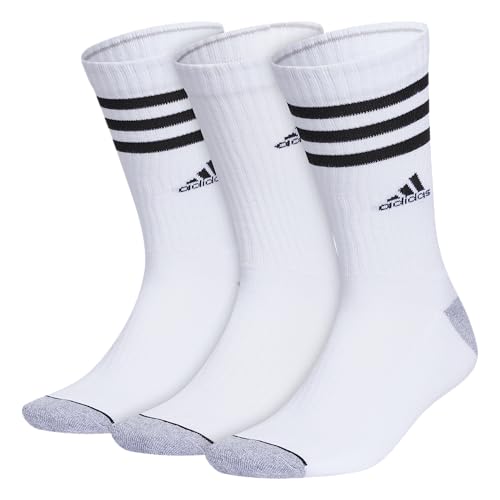 adidas Mens Athletic Cushioned Crew Socks (3 Pairs) Graphic Logo