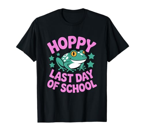 Funny Hoppy Last Day of School Teacher Student Frog T-Shirt