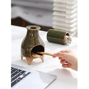 Handcrafted Ceramic Palo Santo Holder Palo Santo Chimney, Incense Burner,Palo Santo Burner Handmade Footed Oil Burner Chimney Meditation Tea Light Holder,Sage Burner,Meditation Oil Burner Handcrafted Ceramic Palo Santo Holder Palo Santo Chimney Incense BurnerPalo Santo Burner Handmade Footed Oil Burner Chimney Meditation Tea Light HolderSage BurnerMeditation Oil Burner