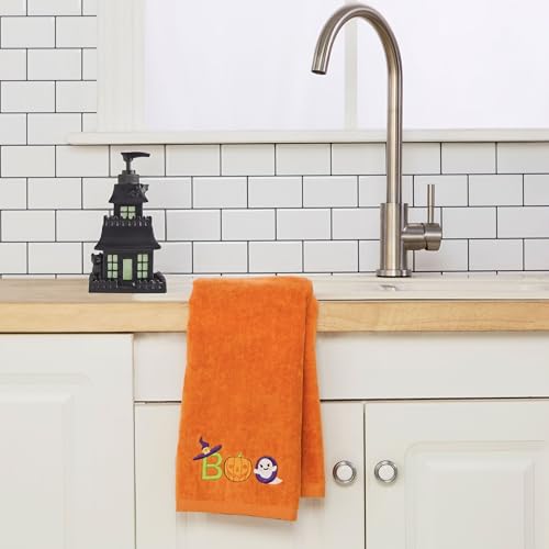 SKL Home Halloween Boo Handtuch-Set für Bad/Küche/Bar & Geschenk, Orange, 2 Stück – Ansicht 4