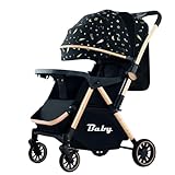 ベビーカー A型/B型 軽量 コンパクト baby car baby stroller ベビーカー 新生児 折りたたみ リクライニング 36か月まで F3(ブラック)