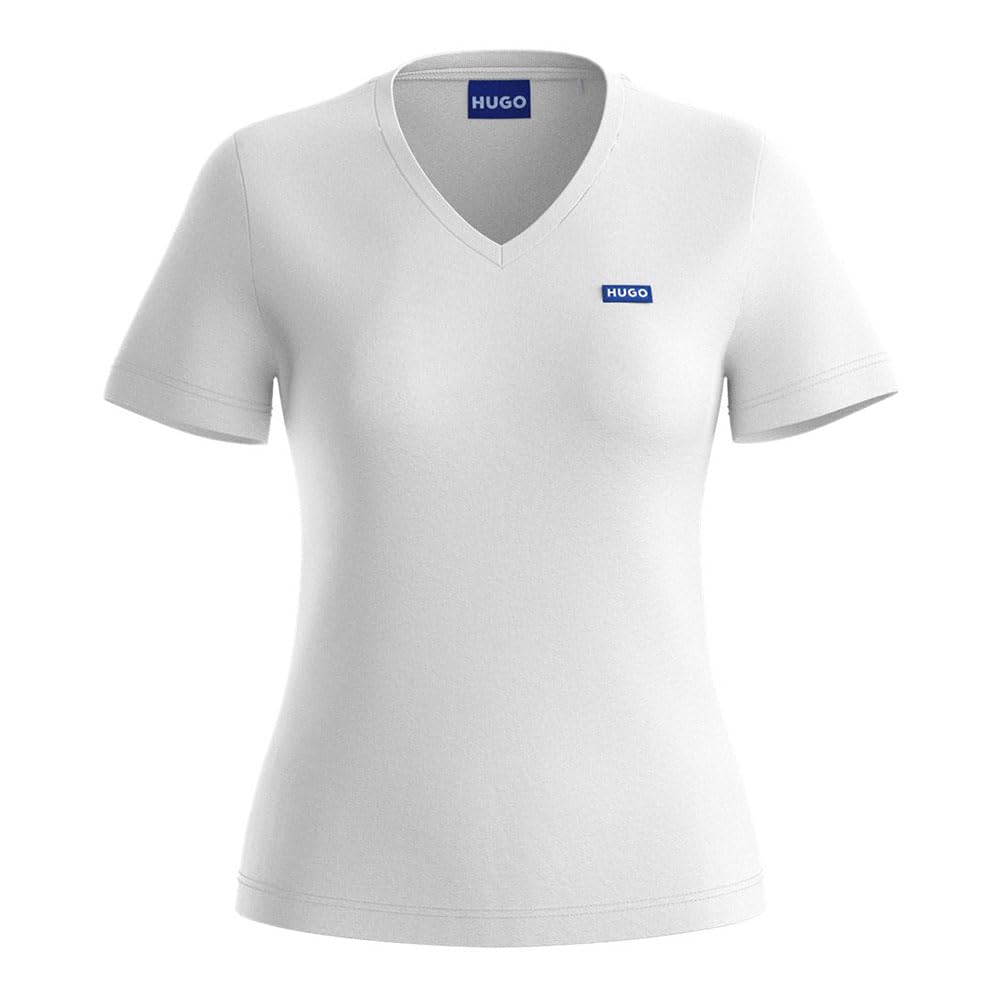 HUGO Women's Classic V_B 10258021 01 T_Shirt, White100,