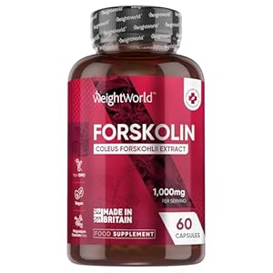 Forskolin Capsules 1000mg – 60 Vegan Capsules – Coleus Forskohlii Extract – Suitable for Keto & Low Carb Diets – Allergen-Free & Non-GMO – Forskolin Supplement for Men & Women