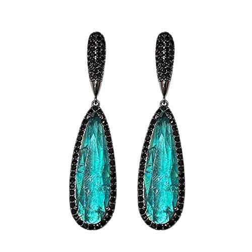 Boucles d'oreilles de mariage pendantes et bijoux de fiançailles pour femmes