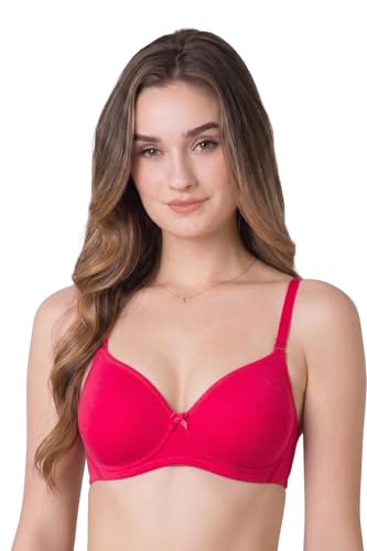 Image of Van Heusen Women's Cotton T-Shirt Bra|16 Hour Comfort|Everyday Bra|Breathable Perforated Cups|Anti Bacterial Tech|Sweat Absorbent|Padded|Wireless|Coverage|No Slip Soft Straps|Detachable Straps