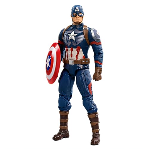 HiPlay ZD Toys Collectible Figure Full Set: 7-inch Simple Articulated - Captain America, Normal Version, Miniature Action Figure PTBMGDC