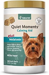 NaturVet – Quiet Moments Calming Aid for Dogs - Plus Melatonin – Helps