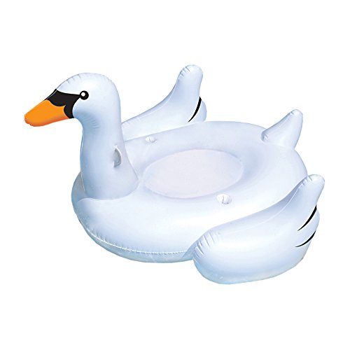 Blue Wave Elegant Giant Swan Inflatable Ride-On Pool Float, 72"