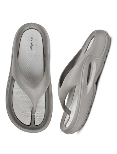 Image of HEALTH FIT Extra Soft Premium Slippers with Soft Acupressure Comfortable & Light Weight Stylish & Anti-Skid Classic Ultra Soft Casual Waterproof & Everyday Flip Flops HF147
