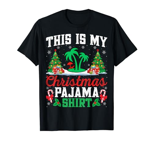 Vacation Christmas Pajama Shirt Vacation Xmas Party Camiseta