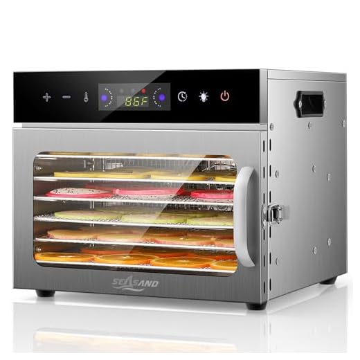 Desidratador de Alimentos com 6 bandejas de aço inoxidável, SEASAND