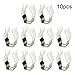 Ehlivhall Spring Terry Tool Clips 10 Pack Open Type Heavy Duty Storage Holder Stainless Steel Rubber Coated Mounting Clips for Tools Brooms Brushes Rakes Garage Workshop Cabinet(25mm)