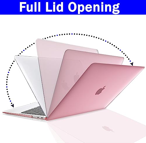 Image of Case Compatible with MacBook Air 13 inch, 2020 2019 2018 A2337 M1 A2179 A1932Plastic Hard Shell Cover Case, Pink