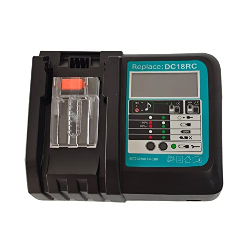 The Power Shop DC18RC Battery Charger 3A Replacement for Makita 14.4V -18V BL1850 BL1830 BL1840 BL1860 BL1430 BL1440 BL1450 DC18RA DC18RD