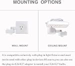 Motion Sensor Switch Indoor Plug in Motion Sensor Light Sockets Adjustable Motion Activated Detector Plug Outlet for Basement,Garage,Pantry (2 Pack)