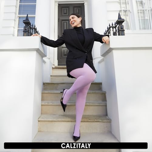 Image of CALZITALY Opaque Colour Tights - 80 DEN Thick Tights, Microfiber Pantyhose, S - 4XL Available in Plus size - Italian Hosiery
