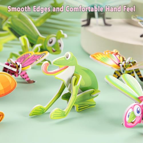 Lovyan 100PCS Educational 3D Cartoon Puzzle for Kids - Insects, Dinosaurs, Animals, Vehicles Themed 3D DIY Cardboards for Boys & Girls Gift Party Supplies by Lovyan - Image 4