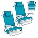 COSTWAY Strandstühle klappbar leicht 2er Set, Campingstühle