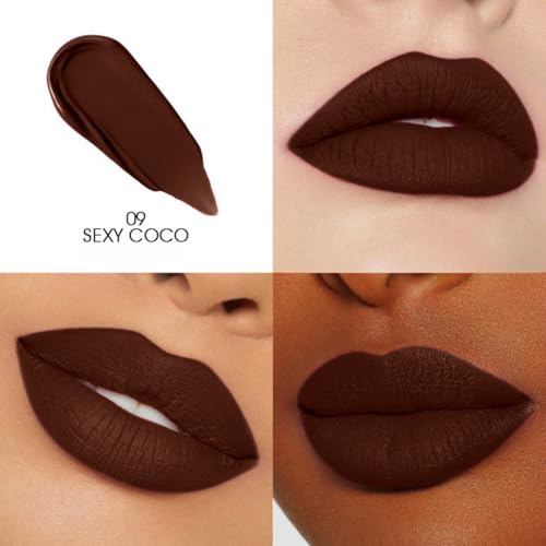 Image of Colors Queen Totally Matte Liquid Lipstick | Intense Color Payoff, Lightweight & Comfortable, One Swipe Application | Long Lasting, Non Transfer Liquid Lipstick for Women (09 - Sexy Coco, 7.5g)