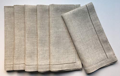 Servilletas de Lino Natural 20x20 pulg - Set de 6 miniatura 4
