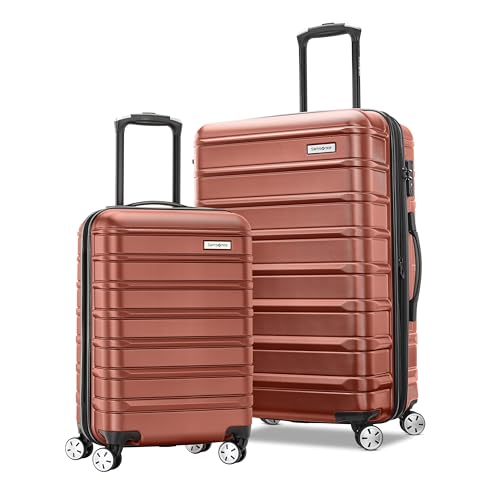 Image of Samsonite Omni 2 Hardside 2 Piece Set - Includes Carry-On & Medium Checked Suitcases - 360 Dual Spinner Wheels - Integrated TSA Lock & Expansion - Amazon Exclusive - Brick Orange