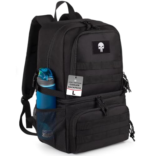 Bunnychic Taktischer Kühlrucksack für Herren, 28 Liter, mit 2 Fächern