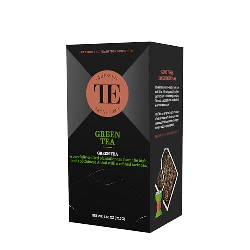 Teahouse Exclusives Luxury Tea Bag Grüner Tee, 15 Beutel - Ein fein-herber Plantagentee aus der chinesischen Hochebene Anhuis
