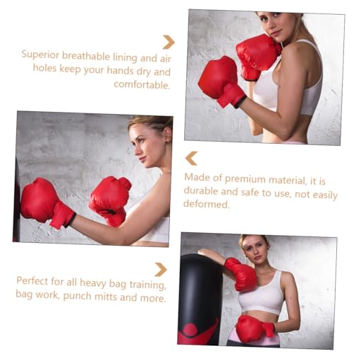 Guantes de boxeo tailandés con cubierta de PU resistente para adultos 5