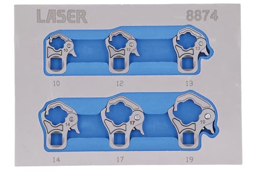 Laser 8874 Ratchet Flare Nut Wrench Set 3/8" D, Multi - Image 3