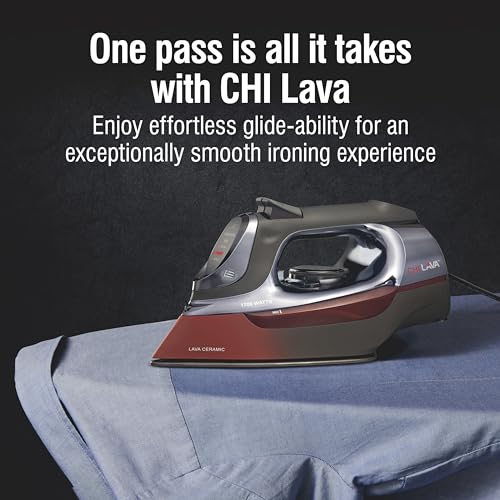 Chi Steam 13113 Iron For Clothes With 8’ Retractable Cord, 1700 Watts, 3-Way Auto Shutoff, 400+ Holes thumb #2