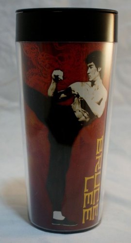 Vandor 93051 Bruce Lee Plastic Travel Mug, Multicolored, 16-Ounce