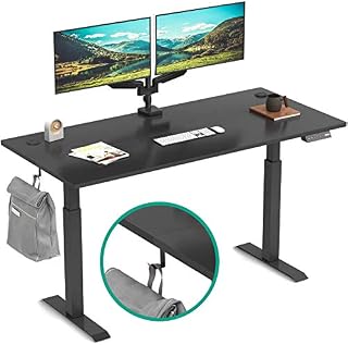 EleTab Height Adjustable Electric Standing Desk, 55 x 24 Inches Large Stand Up