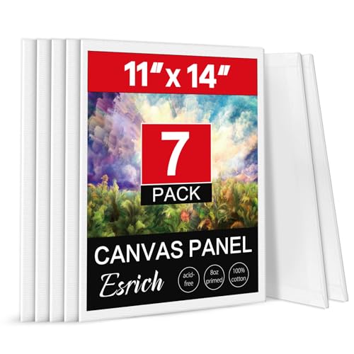 ESRICH Canvas Boards for Painting, 7 Pack Canvases for Painting