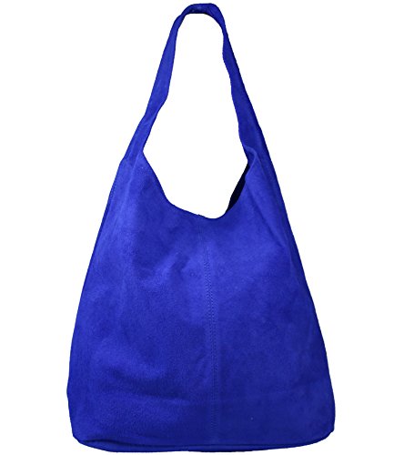 Freyday BT02 Sac à main en cuir pour femme Aspect métallique, bleu roi, Big Cover