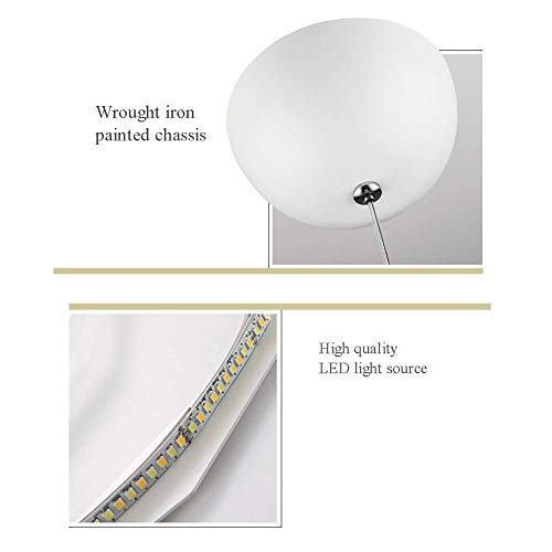 Lámpara colgante de acrílico cromado redonda con luz natural para comedor 5