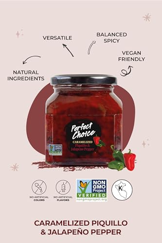 Perfect Choice Caramelized Piquillo & Jalapeño Pepper - Delicious Spread - Ready-to-serve Dip - 12.7 oz. (pack of 3)