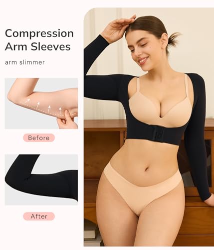 LODAY Arm Compression Sleeve Women Upper Arm Shaper Lipo Post Surgery Arm Sleeves for Women2
