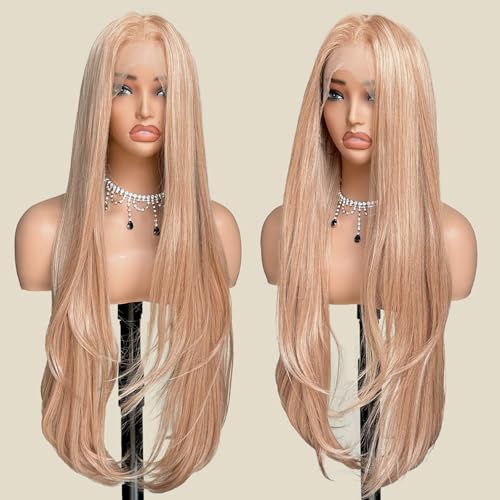 LuxeMelan 13x6 Honey Blonde Balayage Wig Pre-layered 30 Inch Long