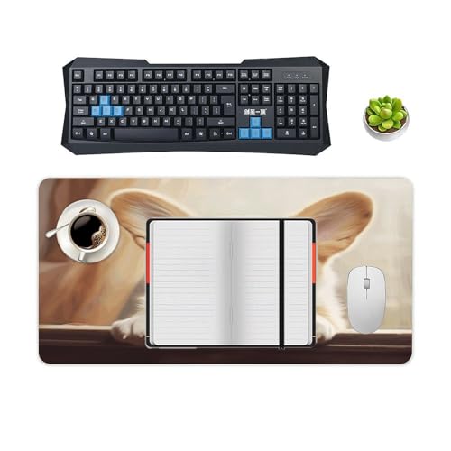 Cute Corgi Desk Pad con Base de Goma Grande miniatura 4