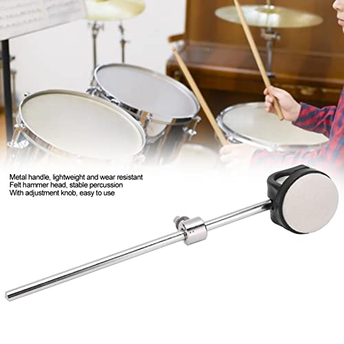 Trzepak do Bębna, Regulowany Ubijak do Bębna Basowego Ubijak do Bębna Bębnowego z Filcową Główką Młotka i Metalowym Uchwytem Lekki Metalowy Instrument Perkusyjny Akcesoria do Zestawu Perkusyjnego
